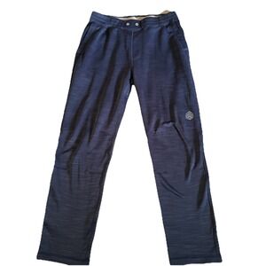 Stio Sweatpants Mens M Heather Blue Hiking Outdoors Zip Pocket Training Gym Logo